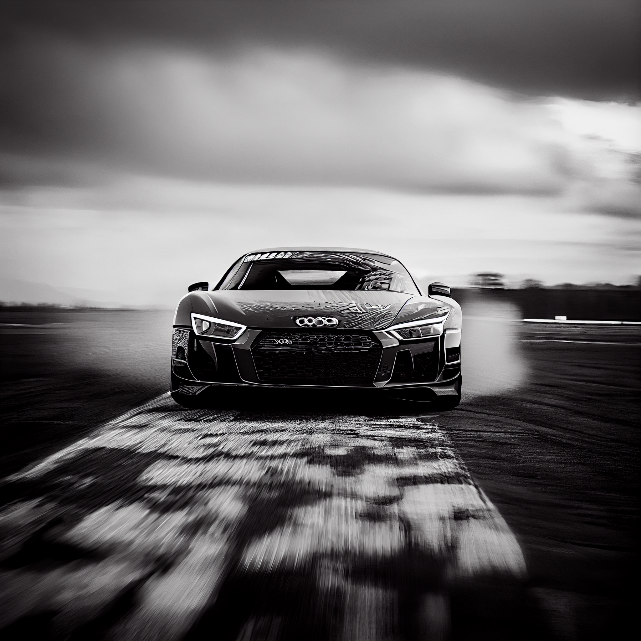 Audi R8 Black & White